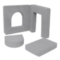 Aesthetic Soft Play Set for Toddlers, 4 Elements - Grey