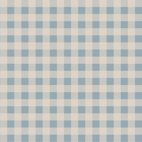 Check Minimini Blue Cream Wallpaper
