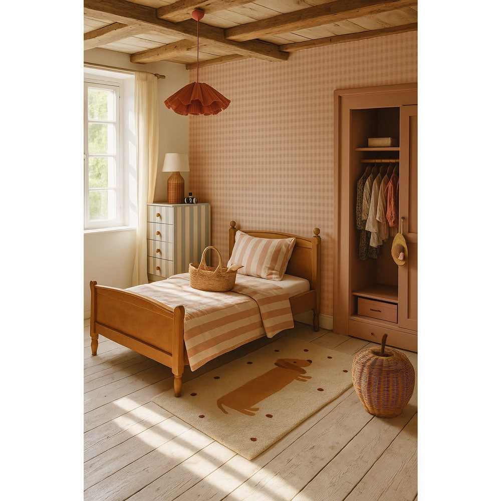 Check Minimini Pink Cream Wallpaper