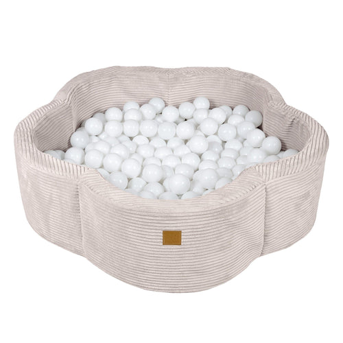 Foam Baby Ball Pit - Aesthetic Ecru Flower