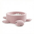 Foam Baby Ball Pit Without Balls - Turtle Raspberry Glaze Pink Boucle